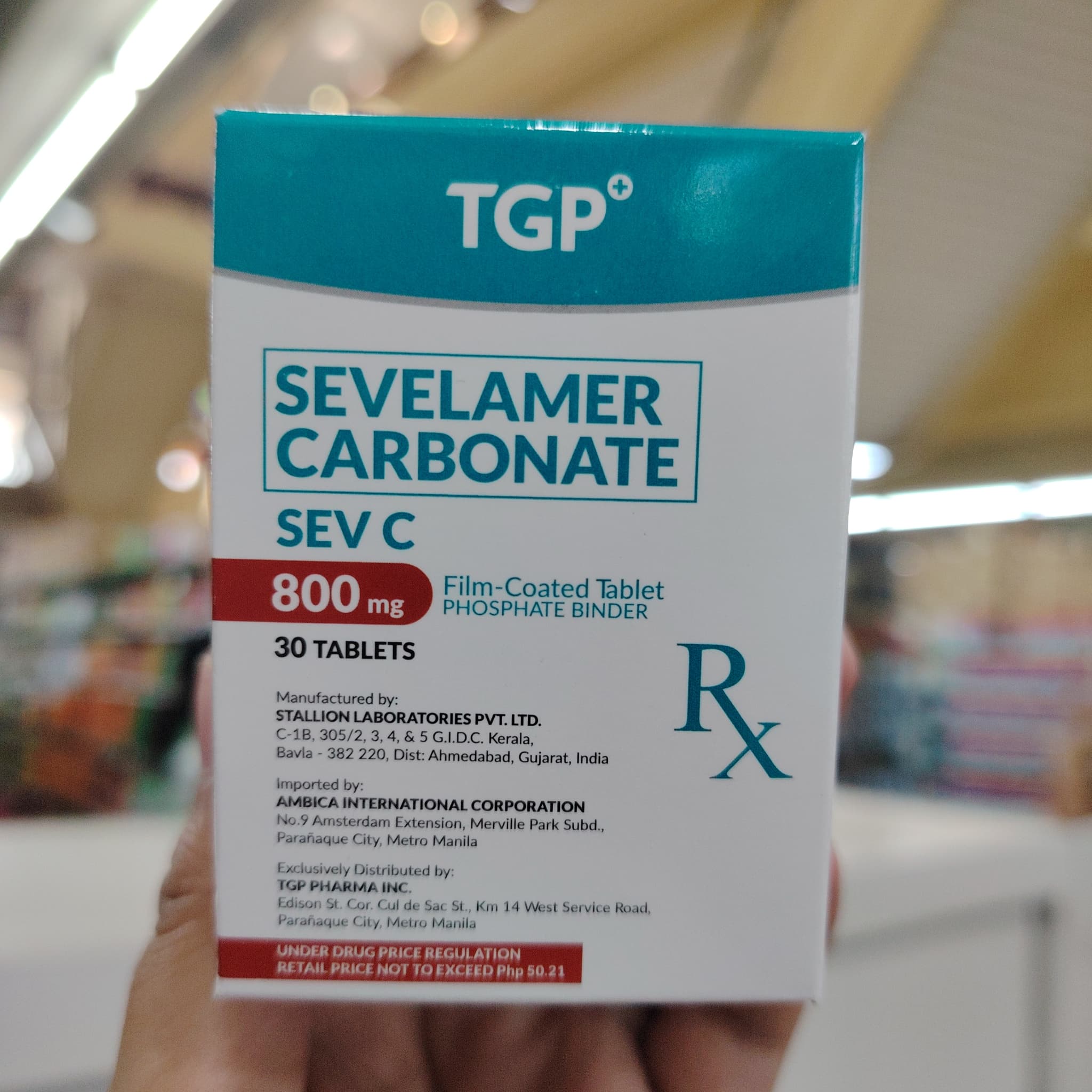 Sevelamer Carbonate SEV C 800mg