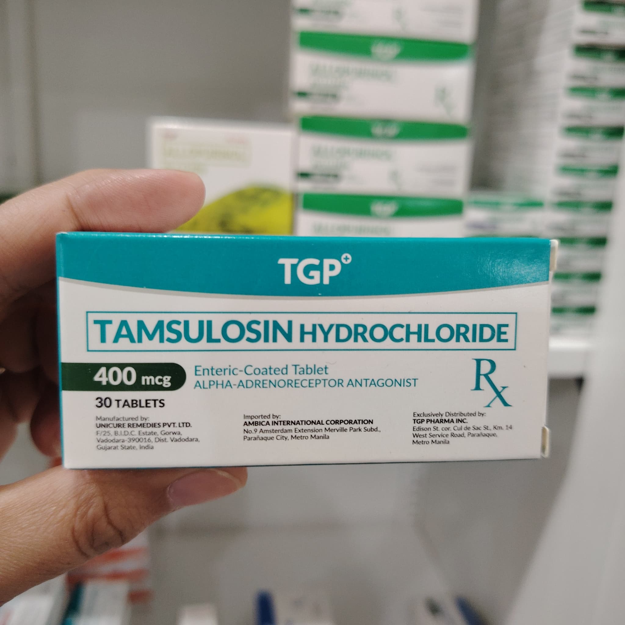 Tamsulosin Hydrochoride 400mcg