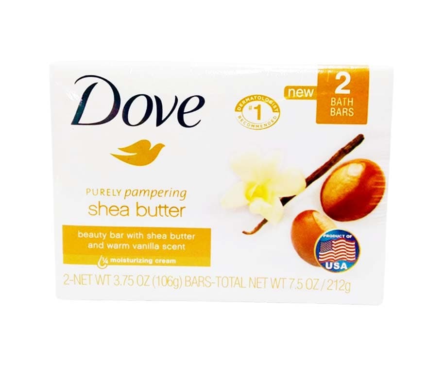 Dove Purely Pampering Shea Butter Beauty with Shea Butter and Warm Vanilla Scent (2 Bars x 106g)