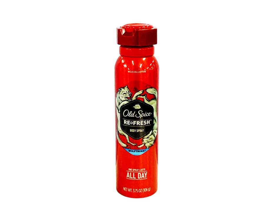 Old Spice Re-fresh Body Spray Wolfthorn 3.75oz (106g)