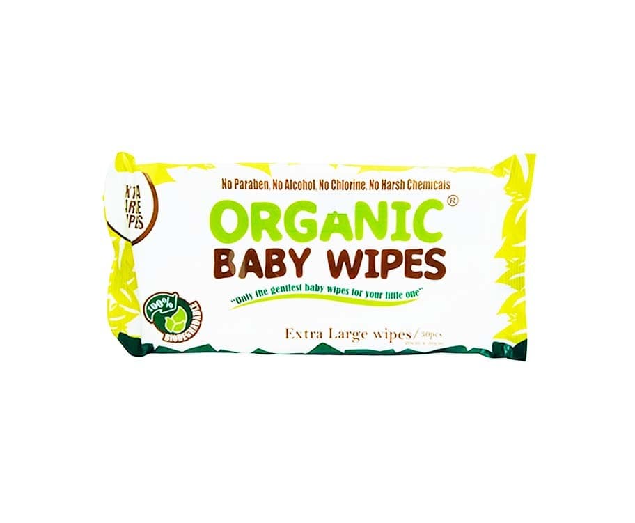 Organic Baby Wipes Extra Large Wipes 30 Pieces