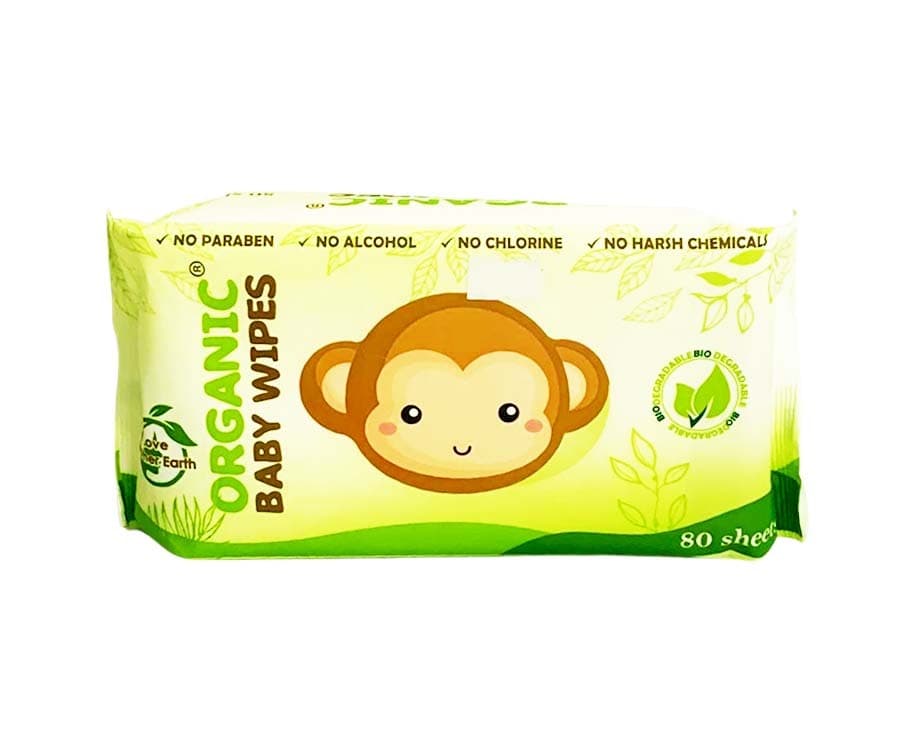 Organic Baby Wipes 80 Wipes