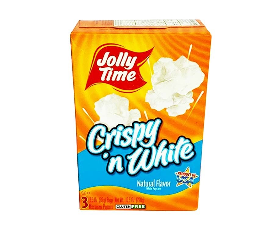 Jolly Time Crispy 'n White Natural Flavor White Popcorn Gluten Free 3 Bags 298g