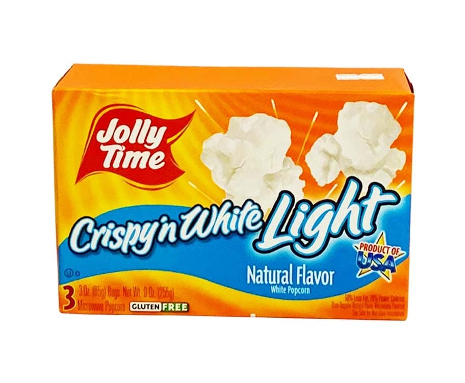 Jolly Time Crispy 'n White Light Natural Flavor White Popcorn (3 Bags x 85g) 255g