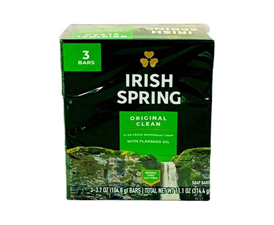 Irish Spring Original Clean with Flaxseed Oil (3 Bars x 104.8g)