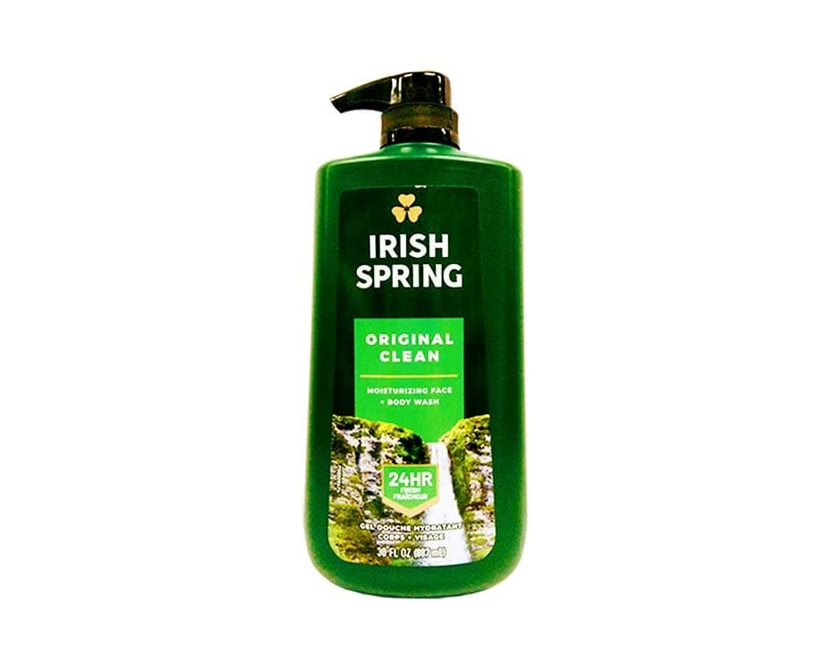 Irish Spring Original Clean Moisturizing Face + Body Wash (887mL)