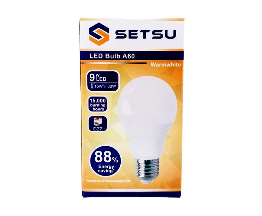Setsu LED Bulb A60 9W LED 16W 18W 750lm Warm White