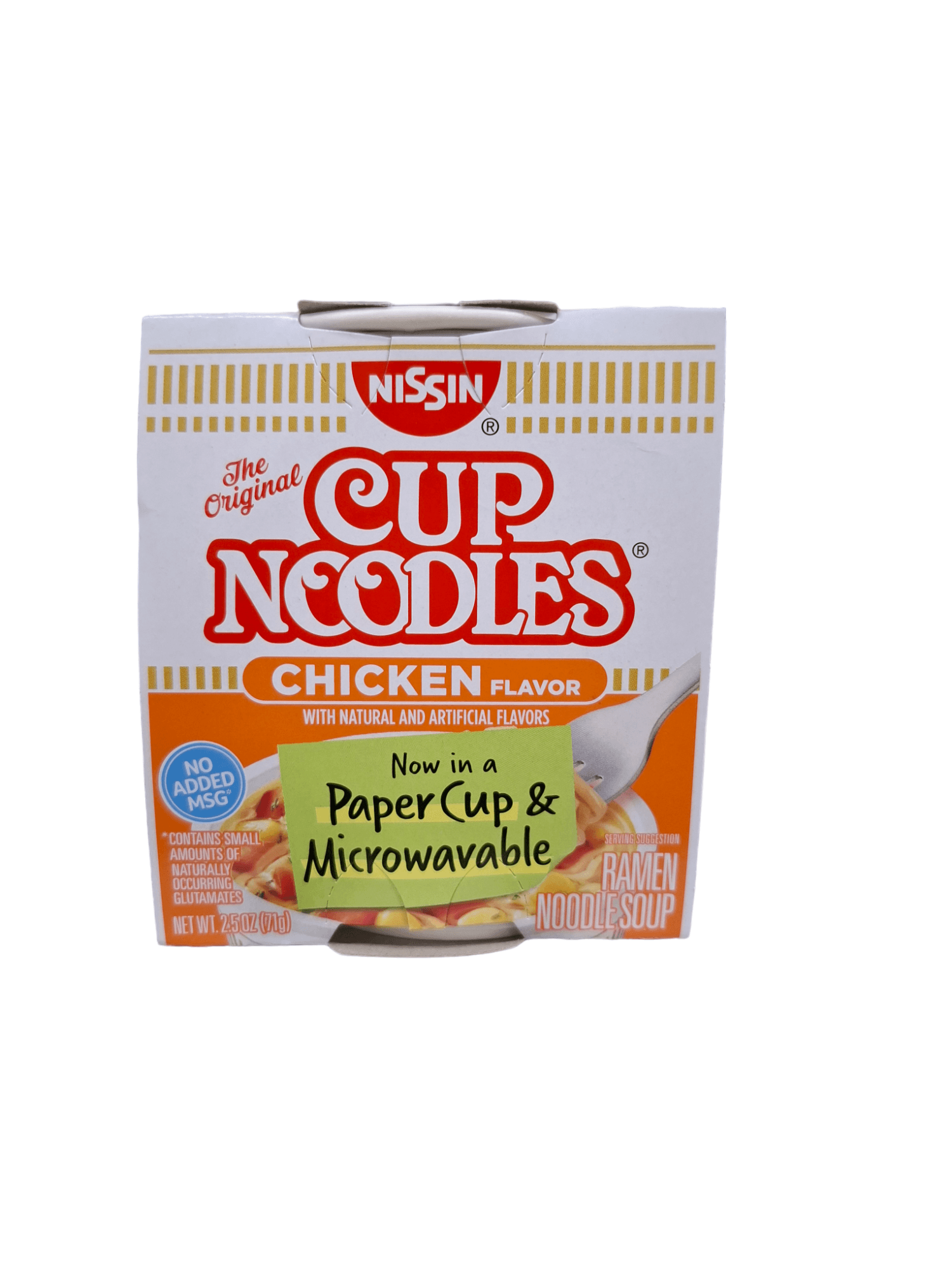 Nissin Cup Noodles Chicken Flavor Paper Cup & Microwavable 71g