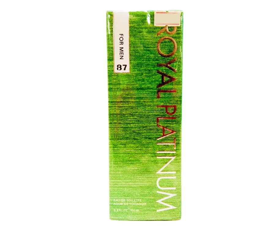 Royal Platinum Eau de Toilette Agua De Tocador Perfume For Men 87 100mL