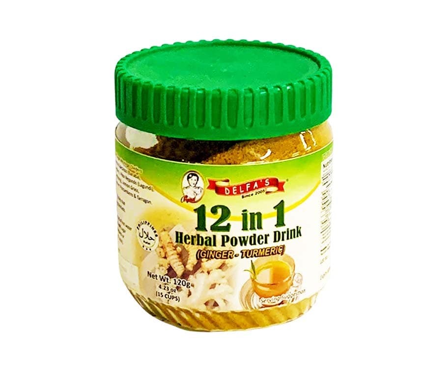 Delfa's 12-in-1 Herbal Powder Drink (Ginger-Turmeric) 4.23oz (120g)