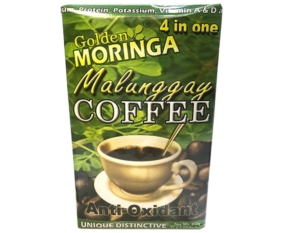 Golden Moringa Malunggay Coffee 4-In-One Anti-Oxidant (12 Packs x 21g)