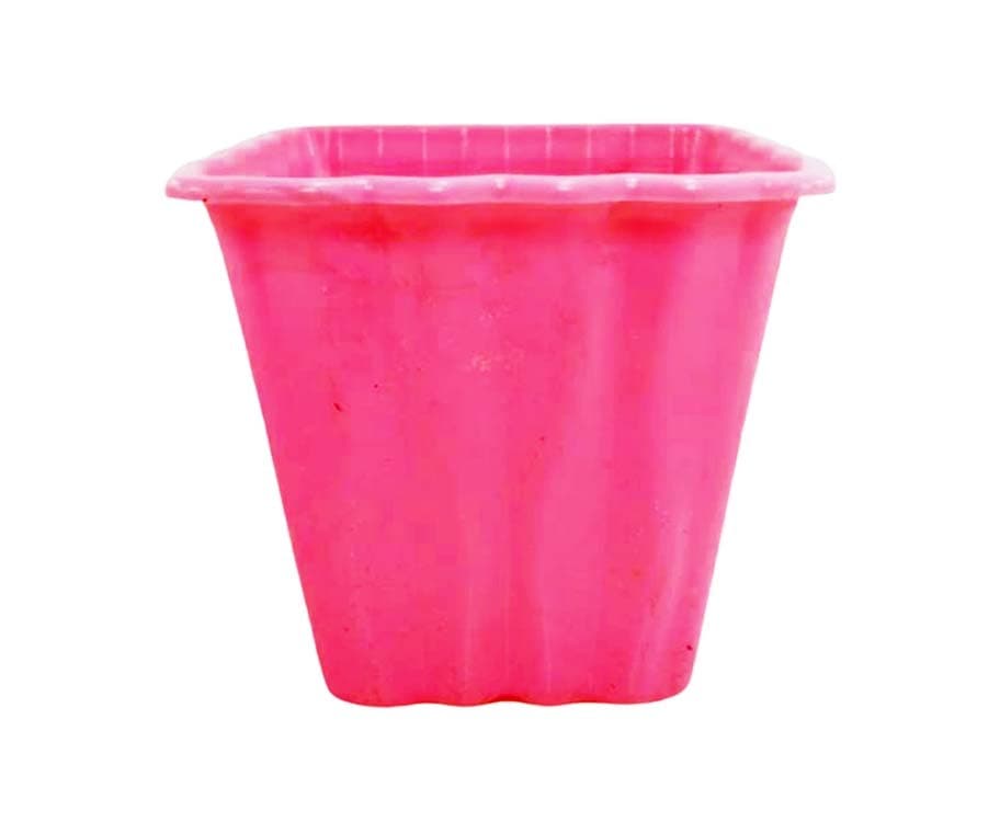 Vinleri Flower Pot White Plain Small