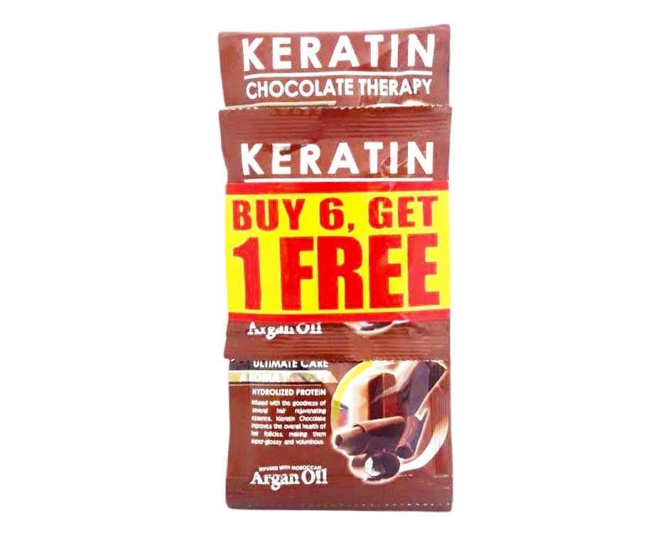 Keratin Chocolate Therapy Ultimate Care with Argan Oil (6+1 Packs x 20g)