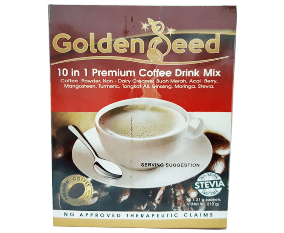 Golden Seed 10-in-1 Premium Coffee Drink Mix (10 Sachets x 21g)