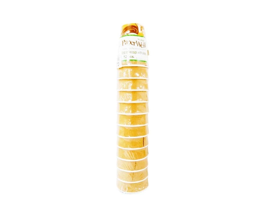 Welup Paper Well Coffee Cups with Sleeve 8oz 25 Pieces