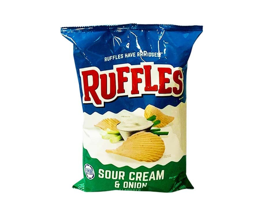 Ruffles Potato Chips Sour Cream & Onion Flavored 180g
