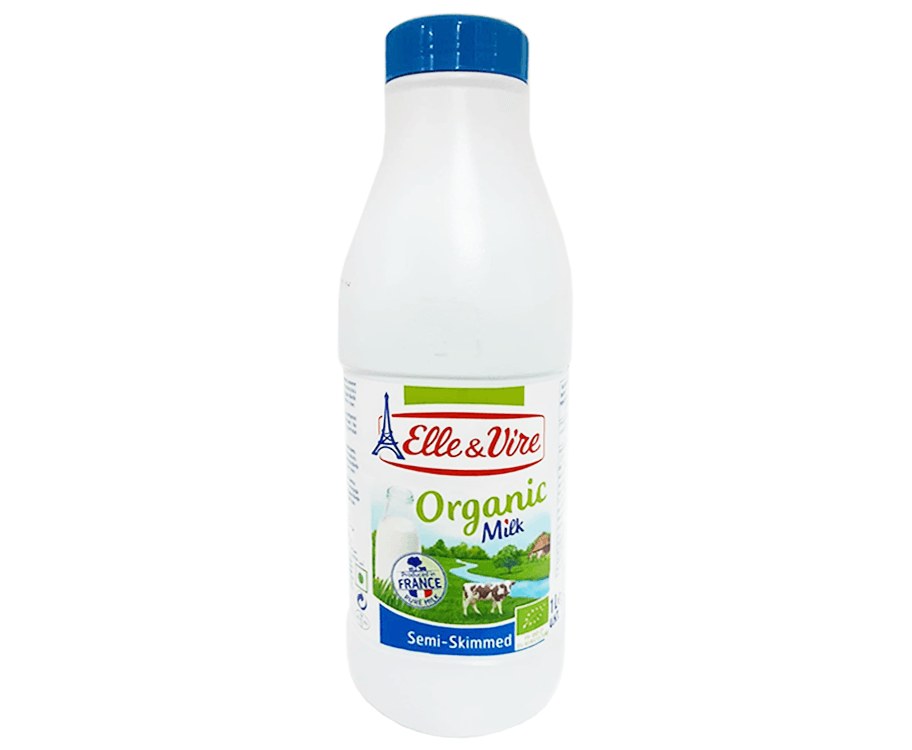 Elle & Vìre Organic Milk Semi-Skimmed 1L