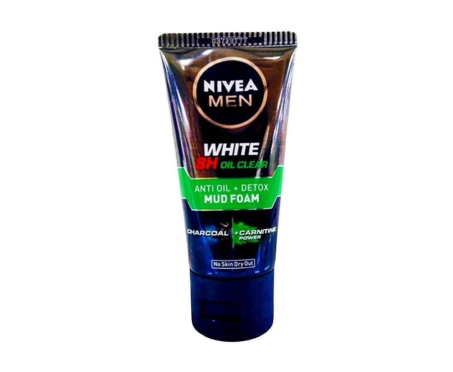 Nivea White 8H Oil Clear Anti Oil + Detox Mud Foam Charcoal + Carnitine Power 50g