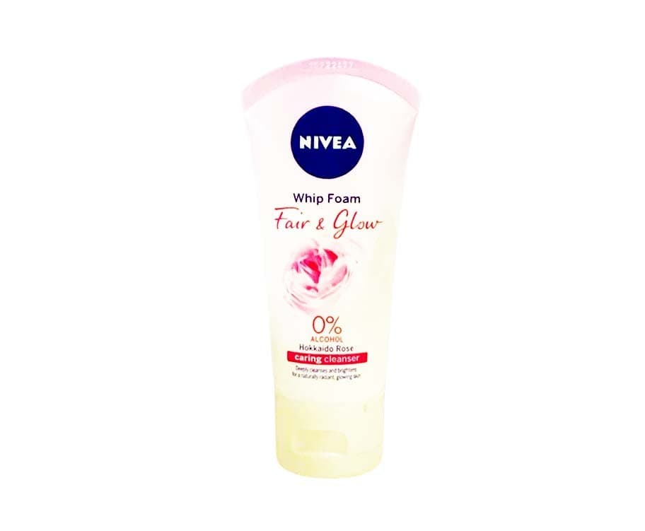 Nivea Whip Foam Fair & Glow 0% Alcohol Hokkaido Rose Caring Cleanser 50mL