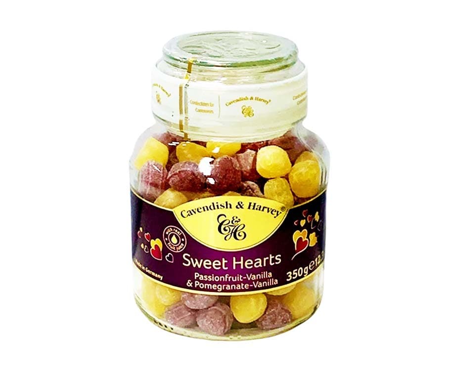 Cavendish & Harvey Sweet Hearts Passionfruit-Vanilla & Pomegranate-Vanilla 350g