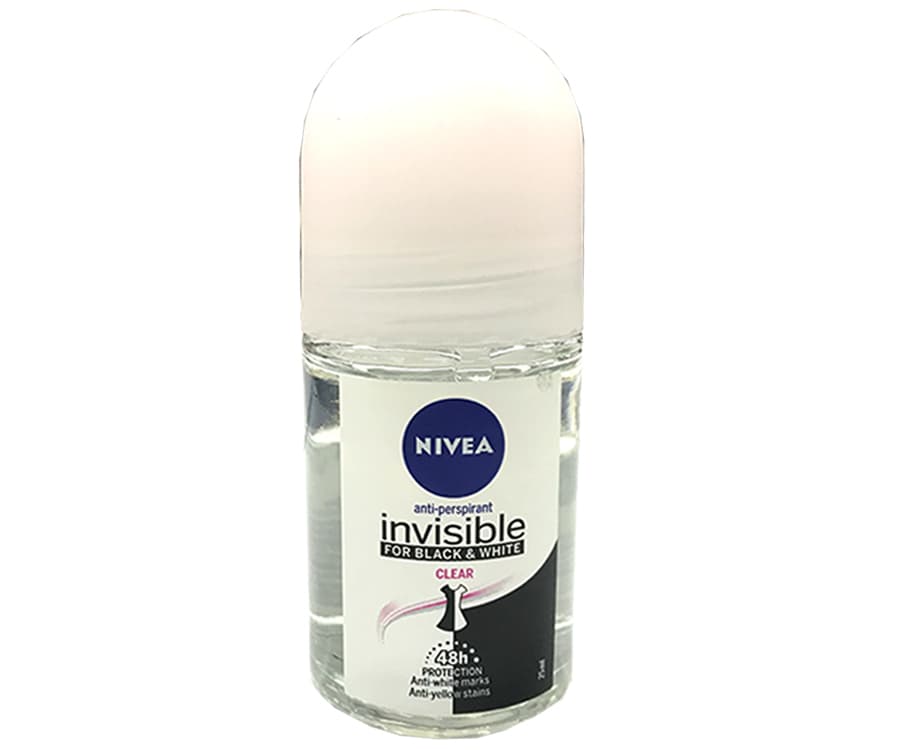 Nivea Invisible Clear Anti-Perspirant For Black & White 25mL