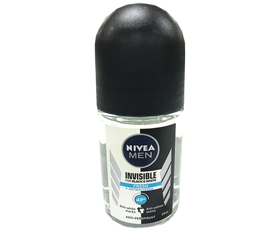 Nivea Men Invisible For Black & White Fresh + Anti-Bacterial Anti-Perspirant 25mL