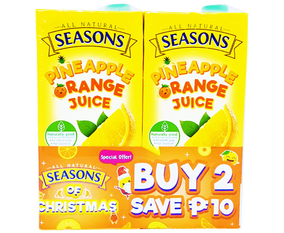 Seasons All Natural Pineapple Orange Juice (2 Packs x 1L)