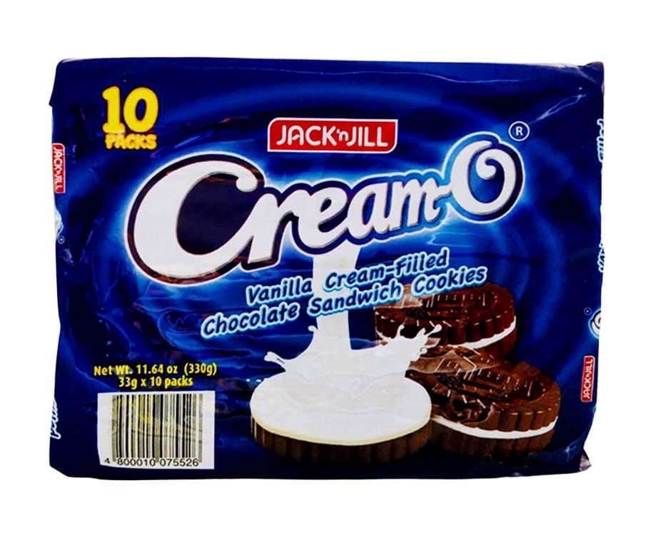 Jack 'n Jill Cream-O Vanilla Cream-Filled Chocolate Cookies (10 Packs x 33g)