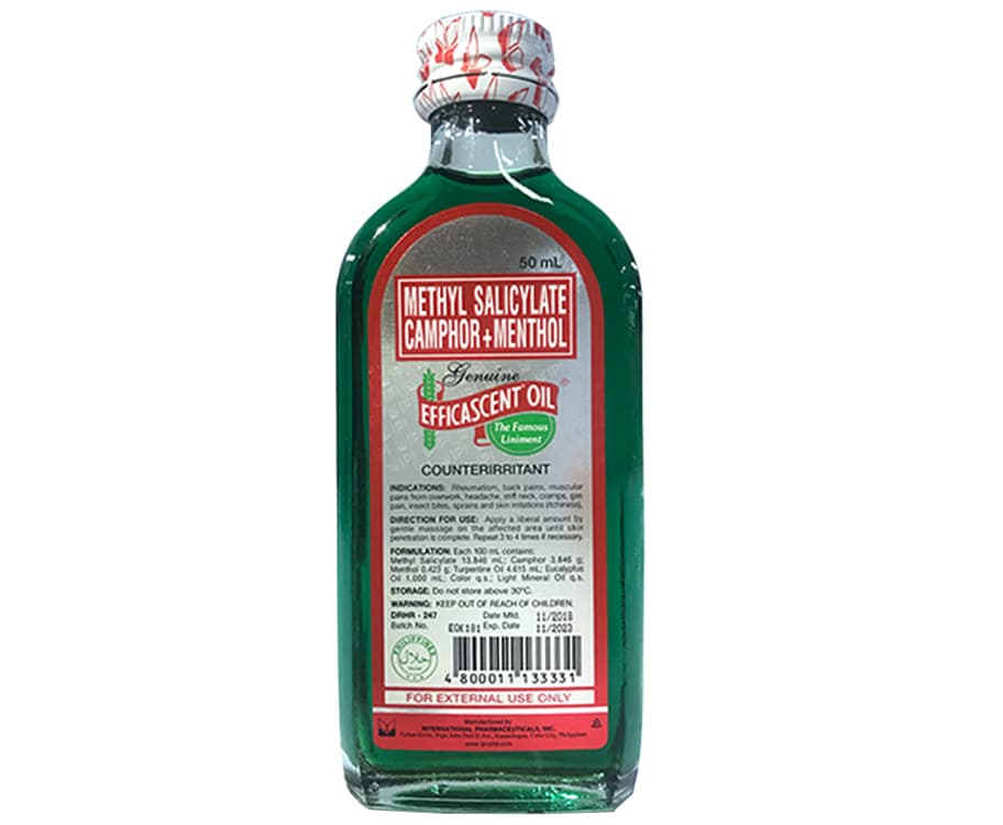Methyl Salicylate Camphor+Menthol Efficascent Oil Counterirritant 50mL