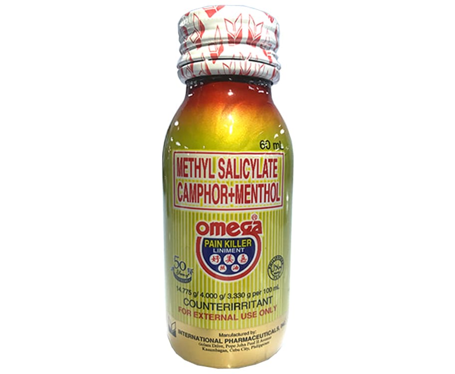 Methyl Salicylate Camphor+Menthol Omega Pain Killer Liniment Counterirritant 60mL