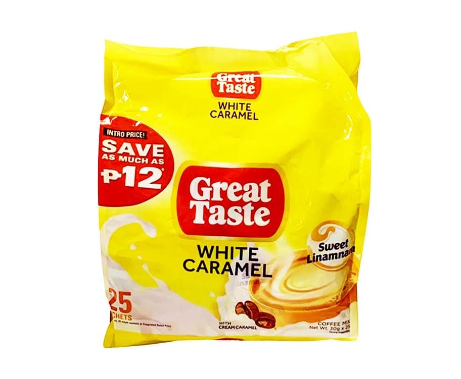 Great Taste White Caramel with Cream Caramel and Rich Coffee Flavor Sweet Linamnam Coffee Mix (25 Sachets x 30g)