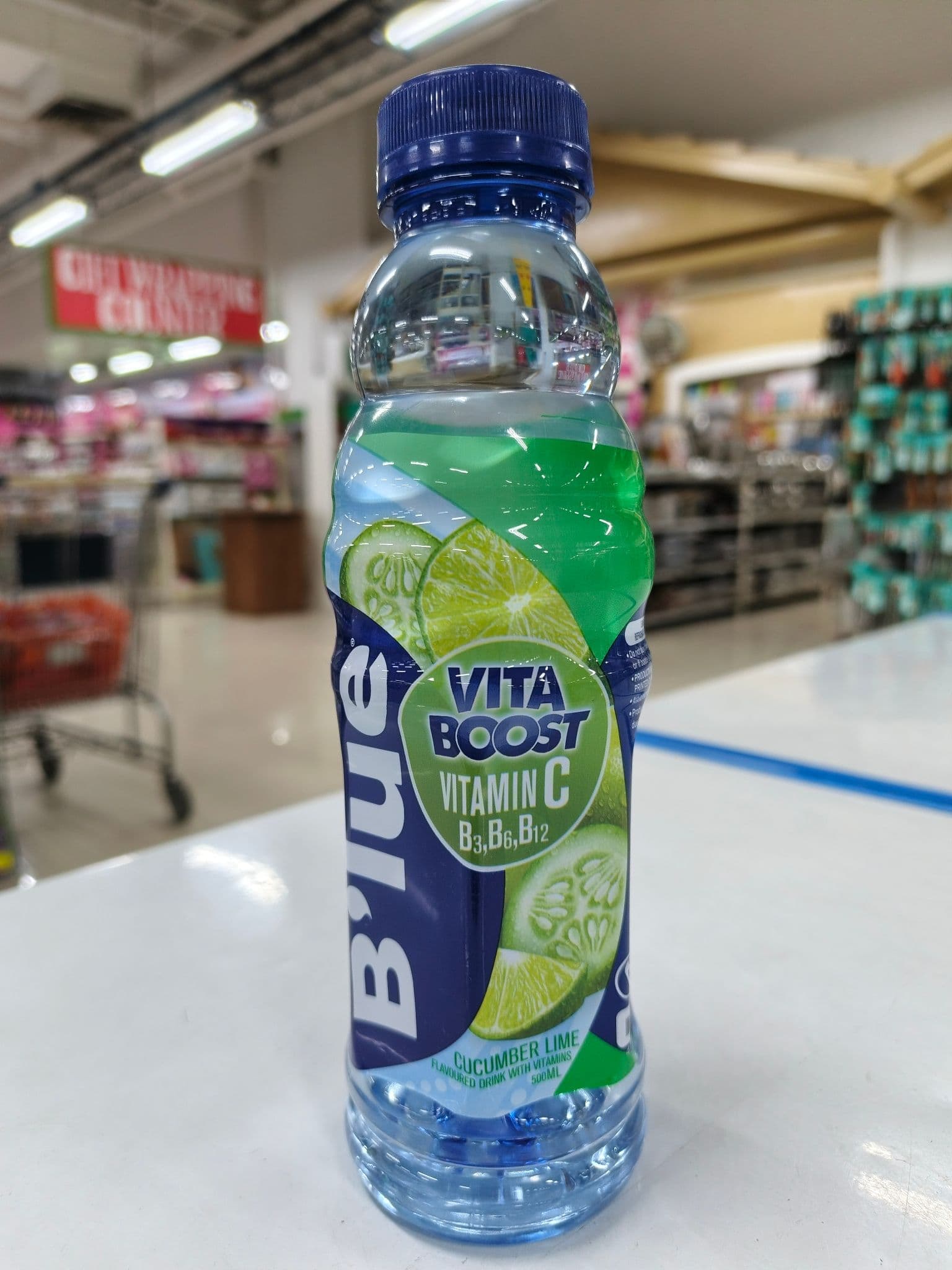 B'lue Vita Boost Cucumber Lime Flavoured Drink with Vitamins 500ml