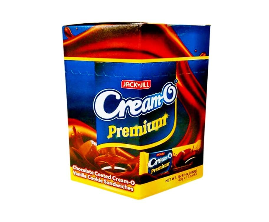 Jack 'n Jill Cream-O Premium Chocolate Coated Cream-O Vanilla Cookie Sandwiches (12 Packs x 40g) 480g