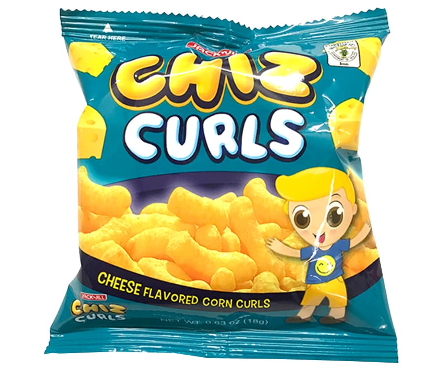 Jack 'n Jill Chiz Curls Cheese Flavored Corn Curls 18g