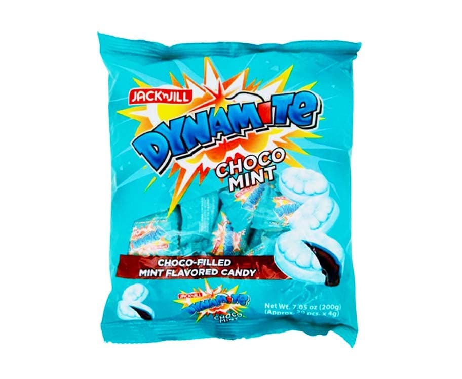Jack 'n Jill Dynamite Choco Mint Choco-Filled Mint Flavored Candy 50 Pieces 200g