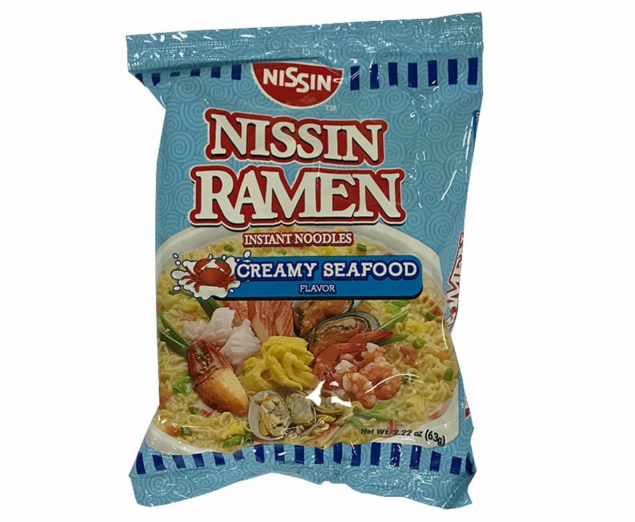 Nissin Ramen Instant Noodles Creamy Seafood Flavor 63g
