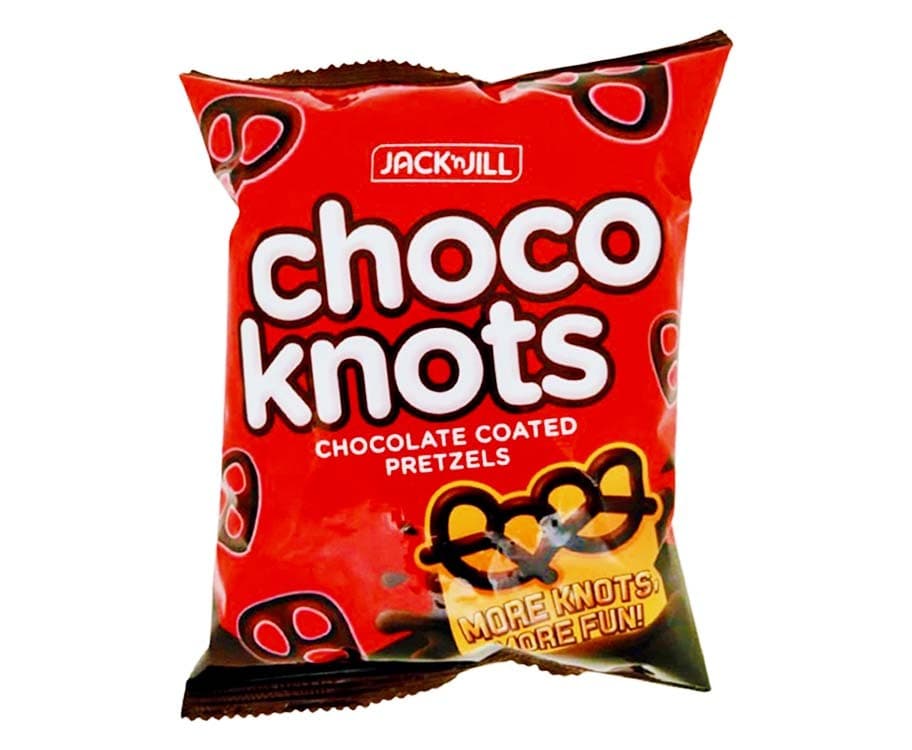 Jack 'n Jill Choco Knots Chocolate Coated Pretzels 50g