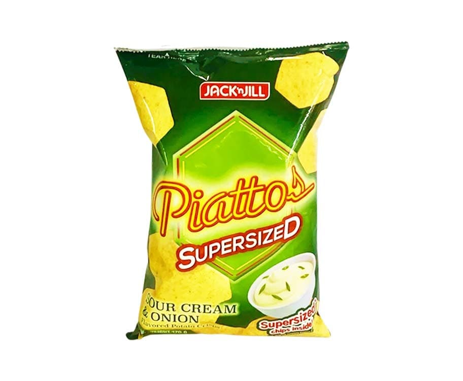 Jack 'n Jill Piattos Supersized Sour Cream & Onion Flavored Potato Crisps 170g