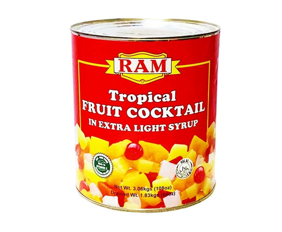 RAM Tropical Fruit Cocktail in Extra Light Syrup 108oz (3.06kgs)