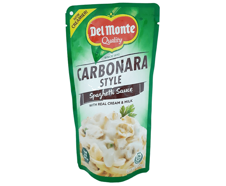 Del Monte Carbonara Style Spaghetti Sauce With Real Cream & Milk 200g
