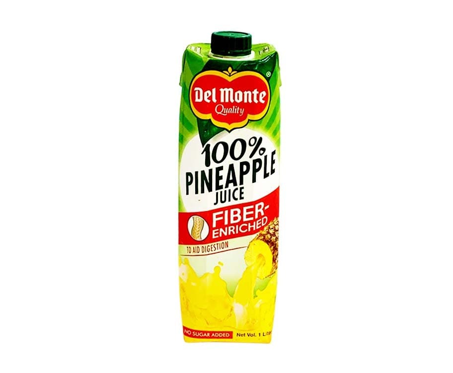 Del Monte 100% Pineapple Juice Fiber-Enriched 1L