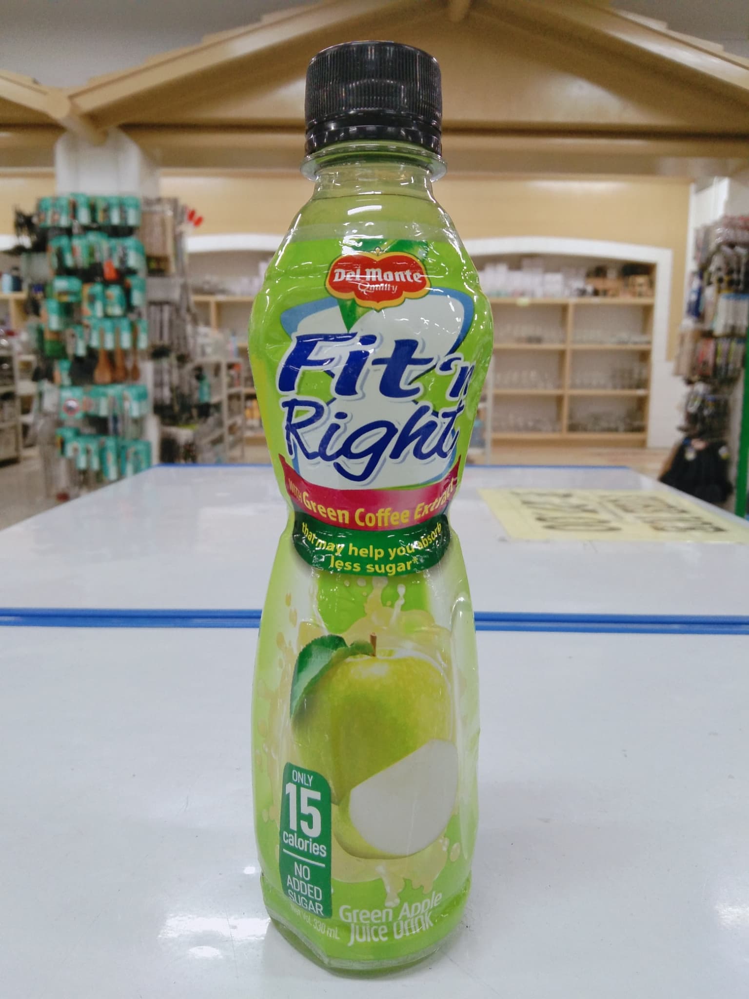 Del Monte Fit 'n Right with Green Coffee Extract Green Apple Juice Drink 330ml