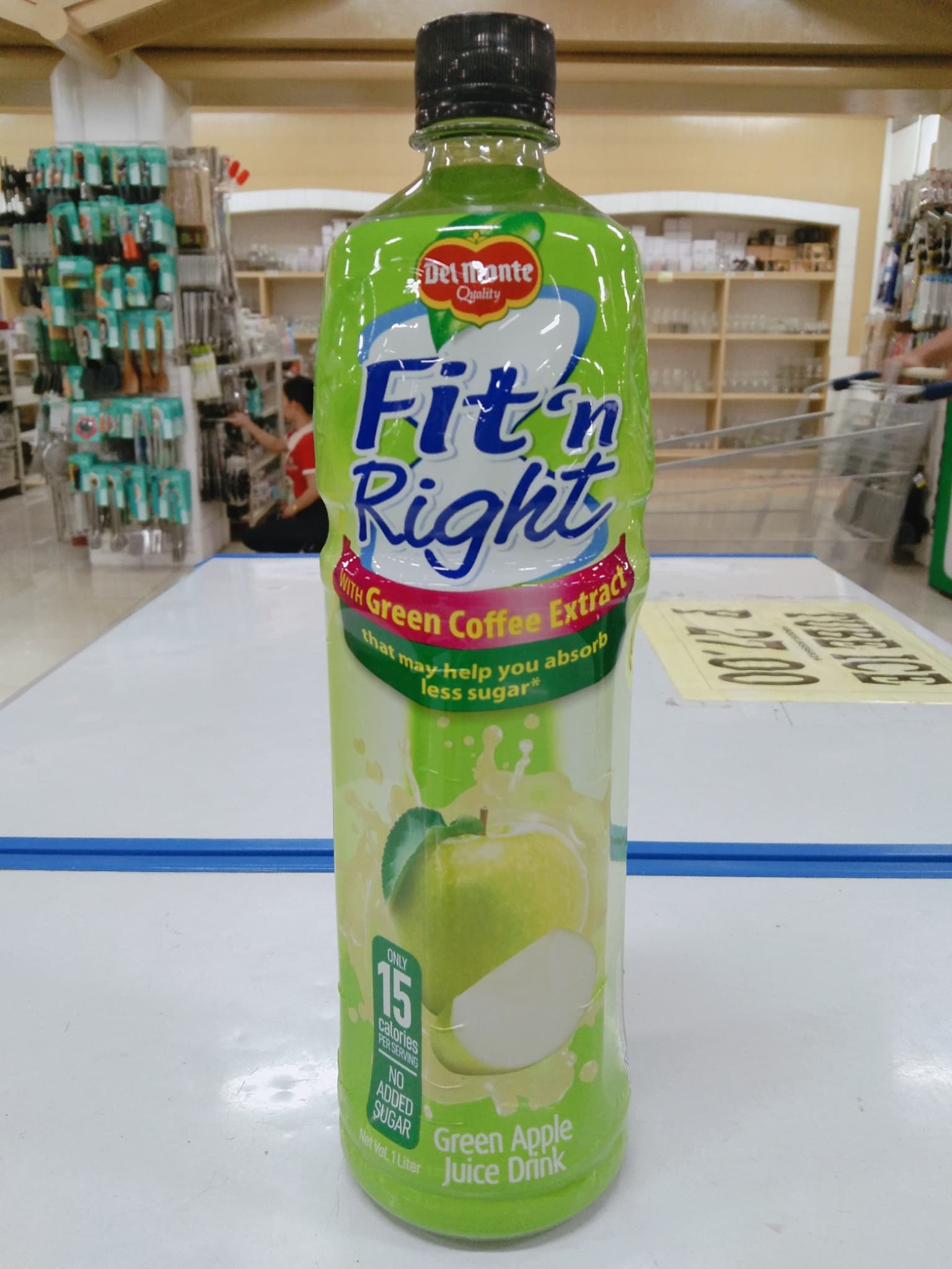 Del Monte Fit 'n Right with Green Coffee Extract Green Apple Juice Drink 1L
