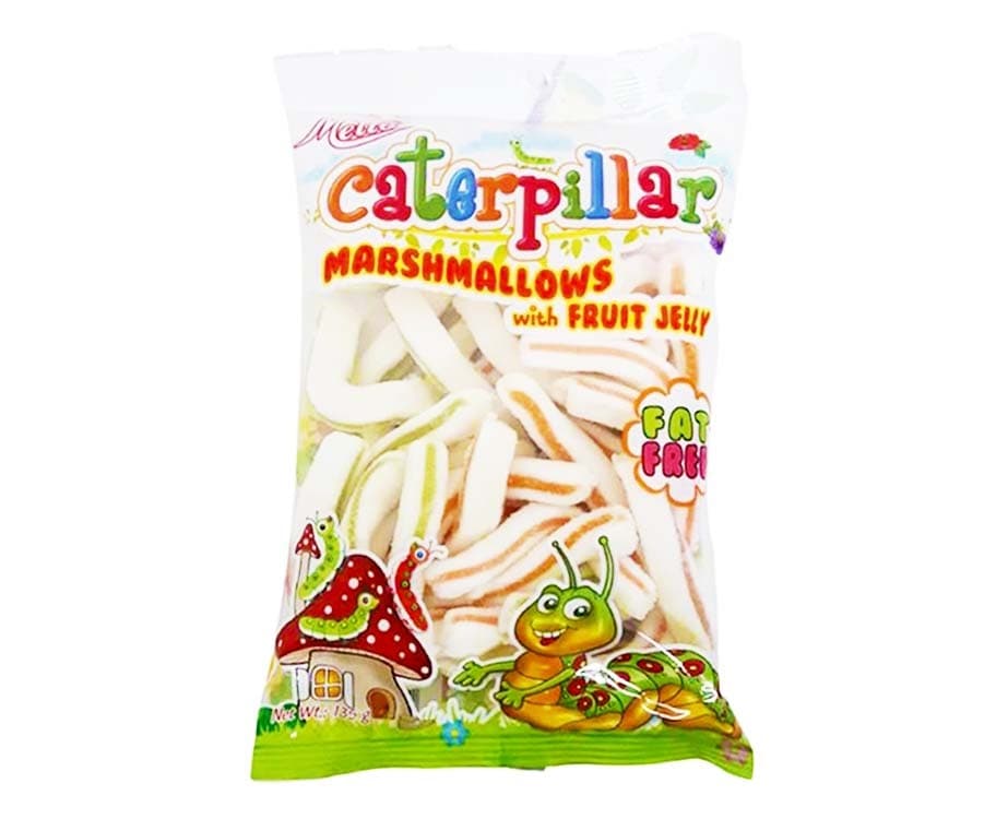 Mello Caterpillar Marshmallows with Fruit Jelly 135g