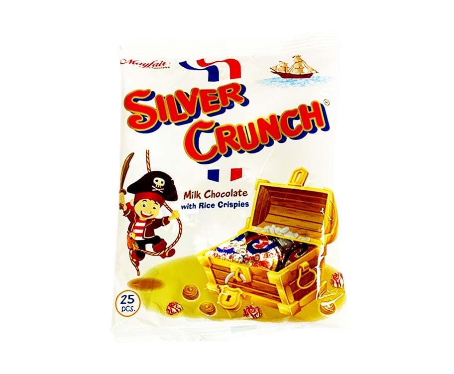 Mayfair Silver Crunch Milk Chocolate with Rice Crispies (25 Packs x 3.2g) 80g
