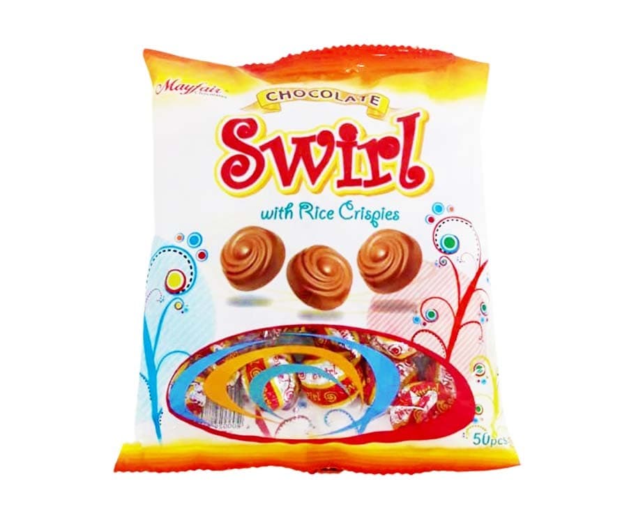 Mayfair Chocolate Swirl with Rice Crispies 50 Pieces 160g