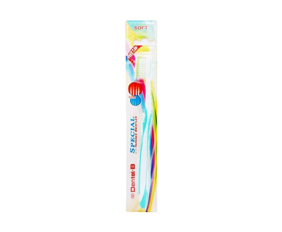 Dental-B Special with Tapered Bristles + Free Cap Sky Blue