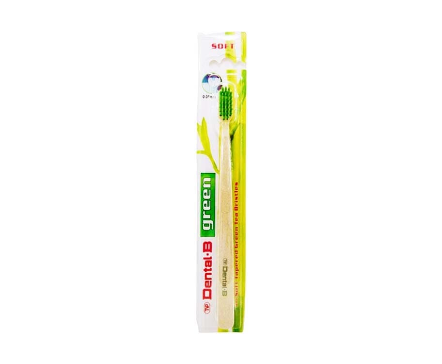 Dental-B Green Soft Tapered Green Tea Bristles Yellow