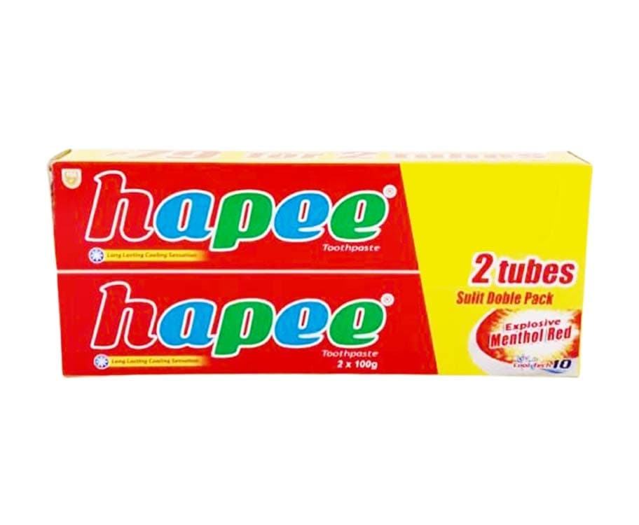 Hapee Toothpaste Explosive Menthol Red Sulit Doble Pack (2 Tubes x 100g)