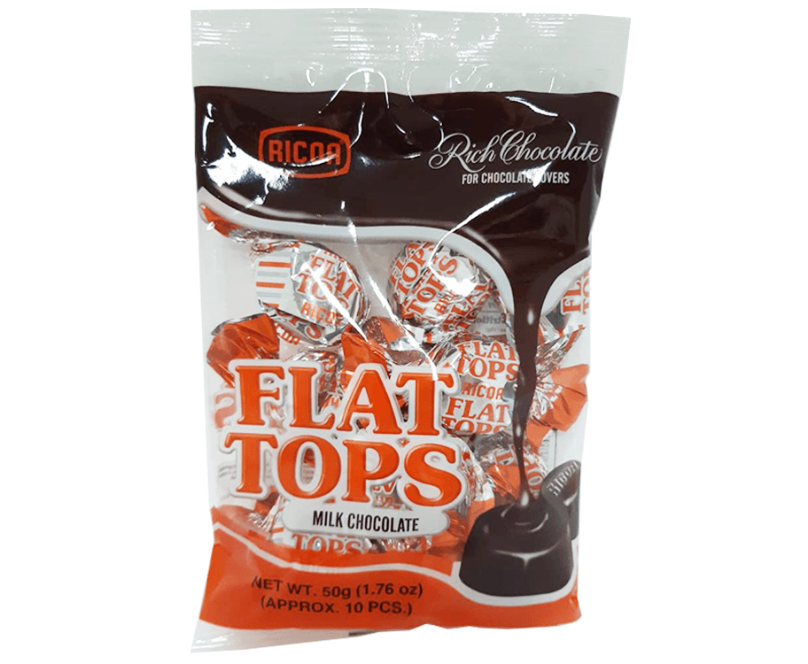 Ricoa Flat Tops Milk Chocolate 50g